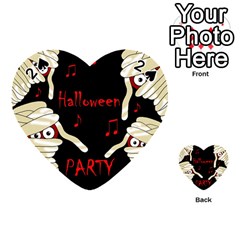 Halloween Mummy Party Playing Cards 54 (heart)  by Valentinaart