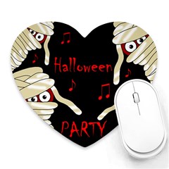 Halloween Mummy Party Heart Mousepads by Valentinaart