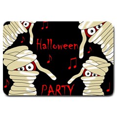 Halloween Mummy Party Large Doormat  by Valentinaart