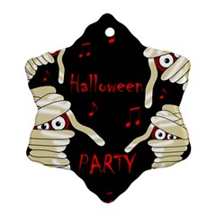 Halloween Mummy Party Ornament (snowflake)  by Valentinaart