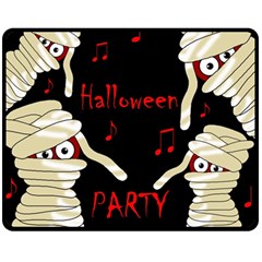 Halloween Mummy Party Double Sided Fleece Blanket (medium) 