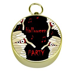 Halloween Mummy Party Gold Compasses by Valentinaart