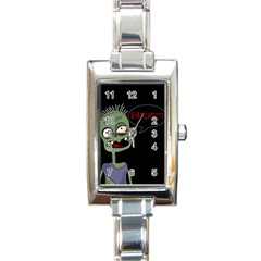 Halloween Zombie Rectangle Italian Charm Watch by Valentinaart