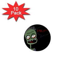 Halloween Zombie 1  Mini Buttons (10 Pack)  by Valentinaart