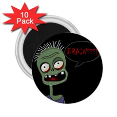 Halloween Zombie 2 25  Magnets (10 Pack)  by Valentinaart