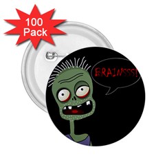 Halloween Zombie 2 25  Buttons (100 Pack)  by Valentinaart