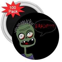 Halloween Zombie 3  Magnets (100 Pack) by Valentinaart