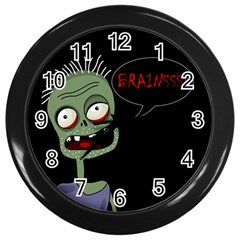 Halloween Zombie Wall Clocks (black) by Valentinaart