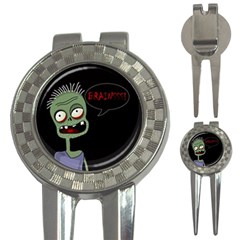 Halloween Zombie 3-in-1 Golf Divots by Valentinaart