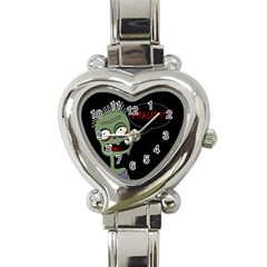 Halloween Zombie Heart Italian Charm Watch by Valentinaart