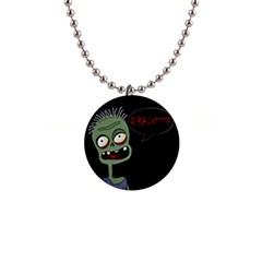 Halloween Zombie Button Necklaces by Valentinaart