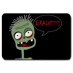 Halloween Zombie Large Doormat  by Valentinaart