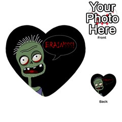 Halloween Zombie Multi-purpose Cards (heart)  by Valentinaart