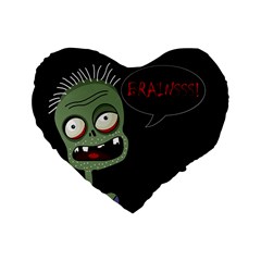 Halloween Zombie Standard 16  Premium Heart Shape Cushions by Valentinaart