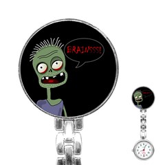 Halloween Zombie Stainless Steel Nurses Watch by Valentinaart