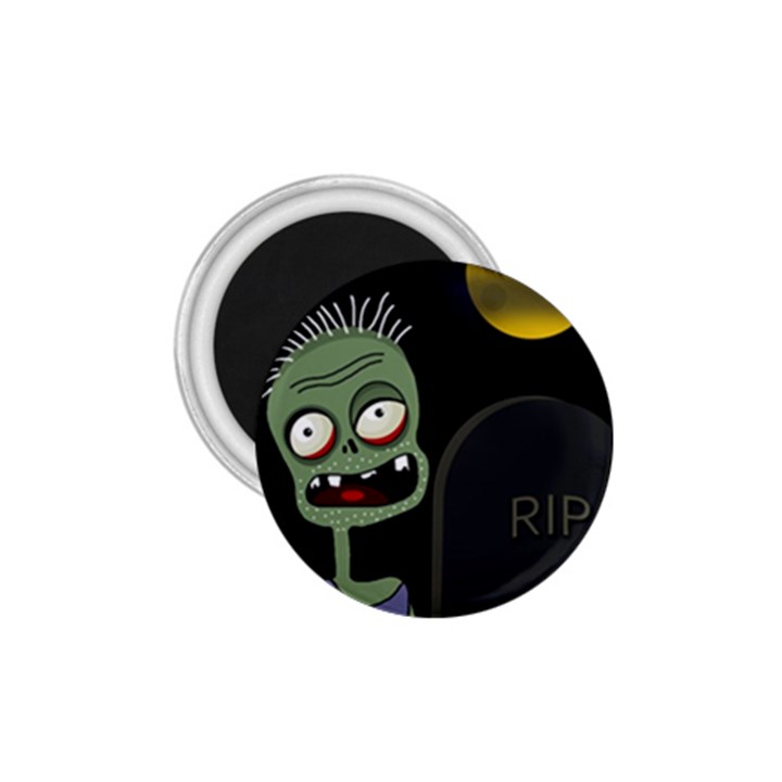 Halloween zombie on the cemetery 1.75  Magnets