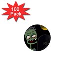 Halloween zombie on the cemetery 1  Mini Magnets (100 pack)  Front