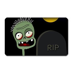 Halloween Zombie On The Cemetery Magnet (rectangular) by Valentinaart