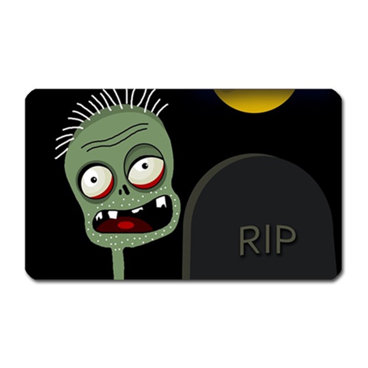 Halloween zombie on the cemetery Magnet (Rectangular)