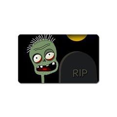 Halloween Zombie On The Cemetery Magnet (name Card) by Valentinaart