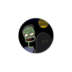 Halloween Zombie On The Cemetery Golf Ball Marker (4 Pack) by Valentinaart