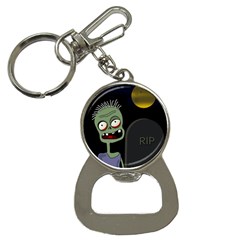 Halloween Zombie On The Cemetery Bottle Opener Key Chains by Valentinaart