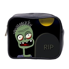 Halloween Zombie On The Cemetery Mini Toiletries Bag 2-side by Valentinaart