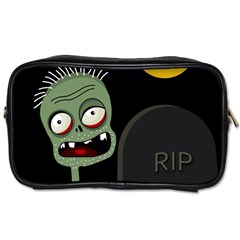 Halloween Zombie On The Cemetery Toiletries Bags 2-side by Valentinaart