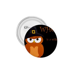 Halloween Witch - Orange Owl 1 75  Buttons by Valentinaart