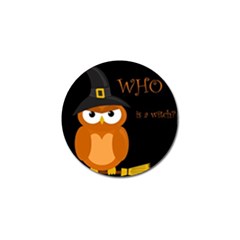 Halloween Witch - Orange Owl Golf Ball Marker (10 Pack) by Valentinaart