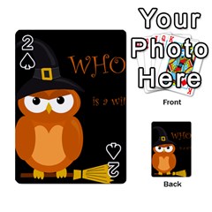 Halloween witch - orange owl Playing Cards 54 Designs 