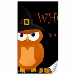 Halloween Witch - Orange Owl Canvas 40  X 72   by Valentinaart