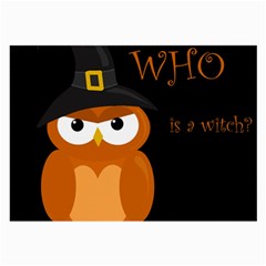 Halloween witch - orange owl Large Glasses Cloth (2-Side)