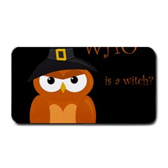 Halloween Witch - Orange Owl Medium Bar Mats by Valentinaart