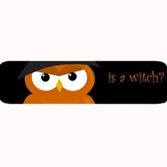 Halloween witch - orange owl Large Bar Mats