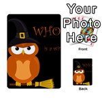 Halloween witch - orange owl Multi-purpose Cards (Rectangle)  Front 1