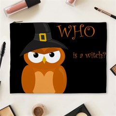 Halloween Witch - Orange Owl Cosmetic Bag (xl) by Valentinaart