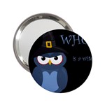 Halloween witch - blue owl 2.25  Handbag Mirrors Front