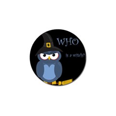 Halloween Witch - Blue Owl Golf Ball Marker (10 Pack) by Valentinaart