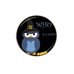 Halloween witch - blue owl Hat Clip Ball Marker (10 pack) Front