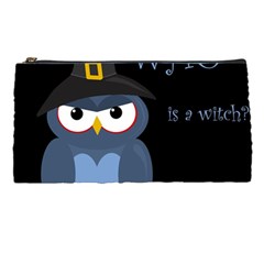 Halloween Witch - Blue Owl Pencil Cases by Valentinaart