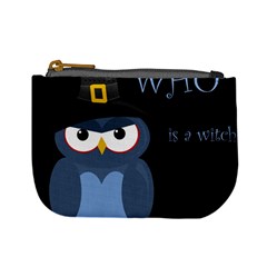 Halloween Witch - Blue Owl Mini Coin Purses by Valentinaart