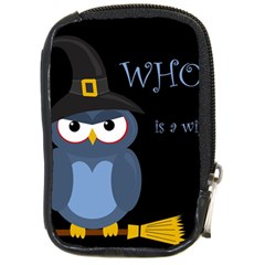 Halloween Witch - Blue Owl Compact Camera Cases by Valentinaart