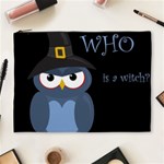 Halloween witch - blue owl Cosmetic Bag (XL) Front