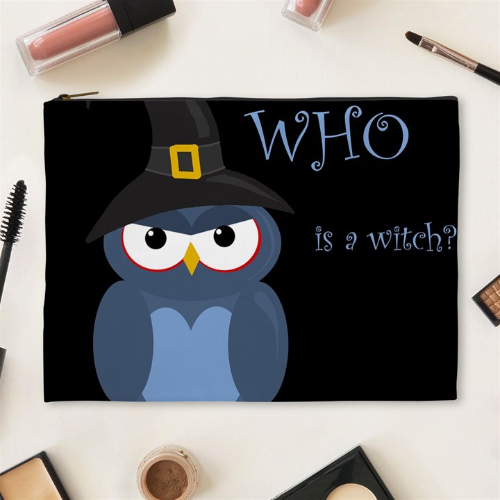 Halloween witch - blue owl Cosmetic Bag (XL)