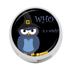 Halloween Witch - Blue Owl 4-port Usb Hub (one Side) by Valentinaart