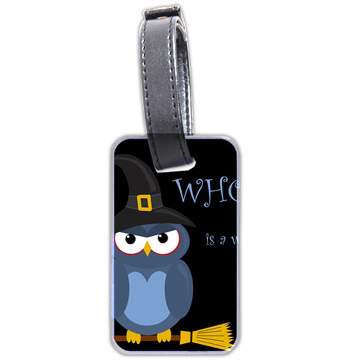 Halloween witch - blue owl Luggage Tags (Two Sides)