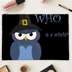 Halloween Witch - Blue Owl Cosmetic Bag (xxl)  by Valentinaart