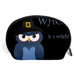 Halloween Witch - Blue Owl Accessory Pouches (large)  by Valentinaart