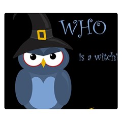 Halloween Witch - Blue Owl Double Sided Flano Blanket (small)  by Valentinaart